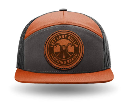 Left Lane Bullie 7-Panel Trucker Cap with Leather Patch